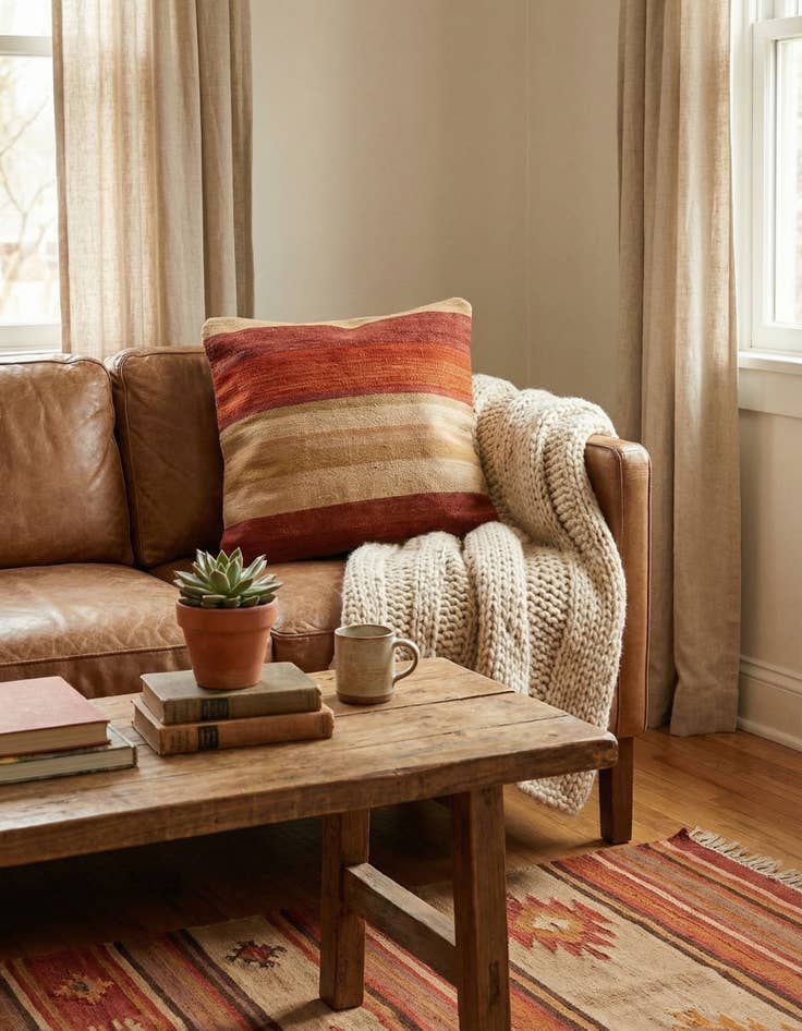 Detail image of 2' x 2' 2  Hand Woven Pillow Wool Square Rug