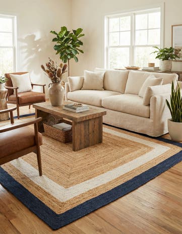 10' x 14' 1 Handmade Braided Jute Rug