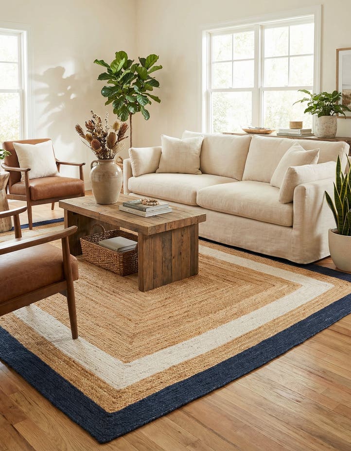 10' x 14' 1 Handmade Braided Jute Rug