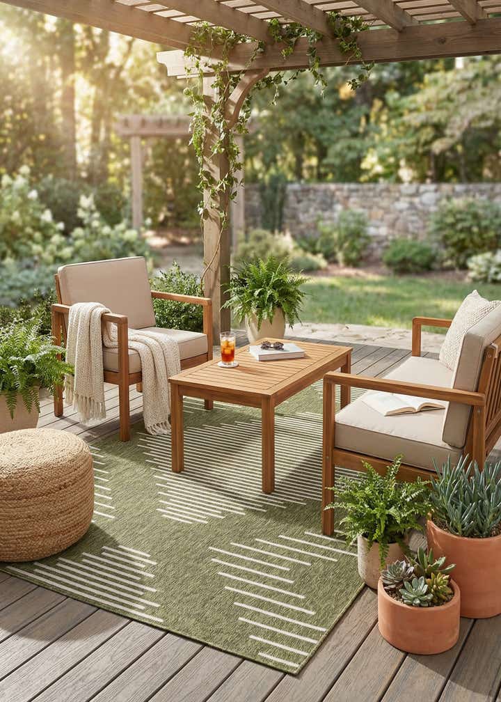 7' x 10' Easy-Clean Modern Indoor / Outdoor Rug