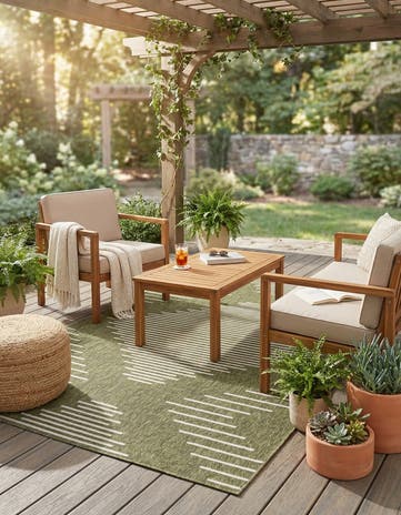 7' x 10' Easy-Clean Modern Indoor / Outdoor Rug