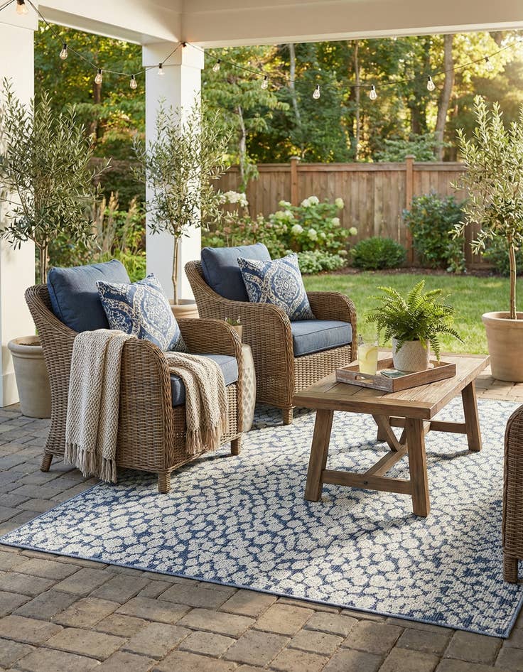 Detail image of 5' 3 x 8'  Washable Safari Indoor / Outdoor Rug