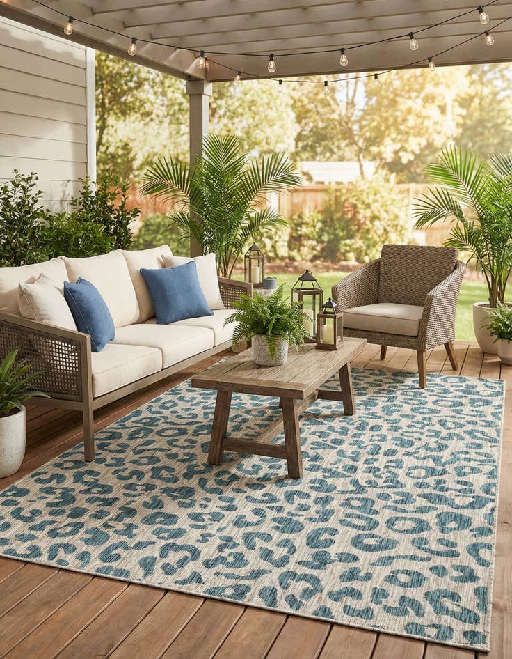 Detail image of  7' x 10'  Washable Safari Indoor / Outdoor Rug