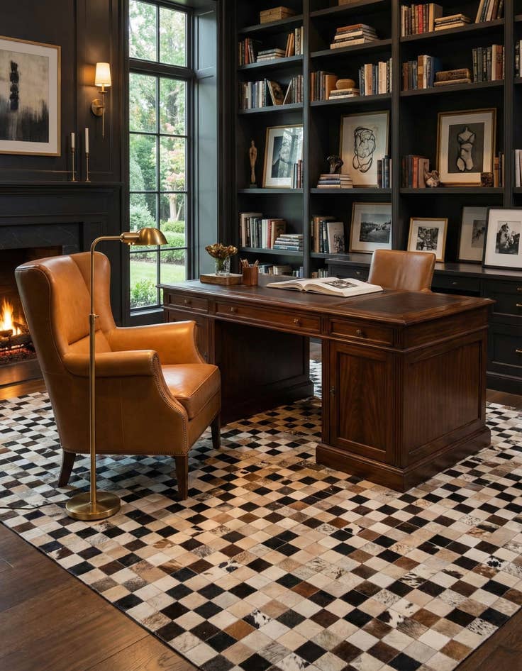 Detail image of  8' x 10' Cowhide - Patchwork Rug