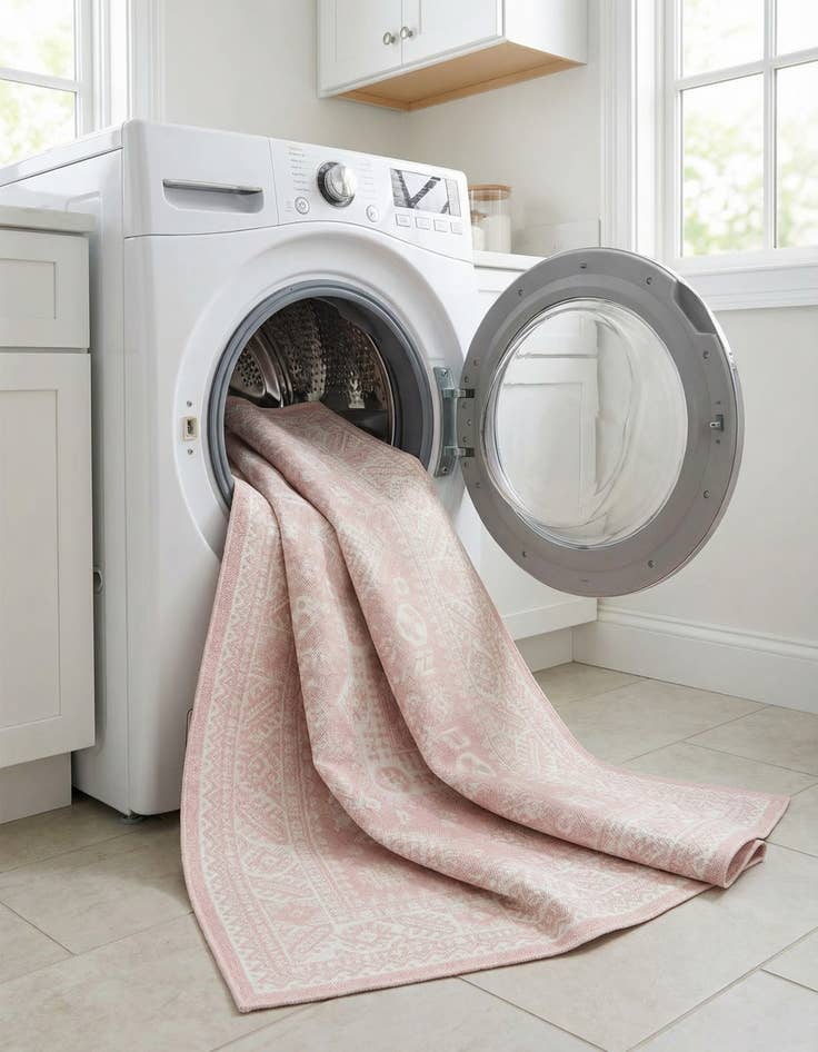 Detail image of 7' x 10'  Washable Aztec Indoor / Outdoor Rug