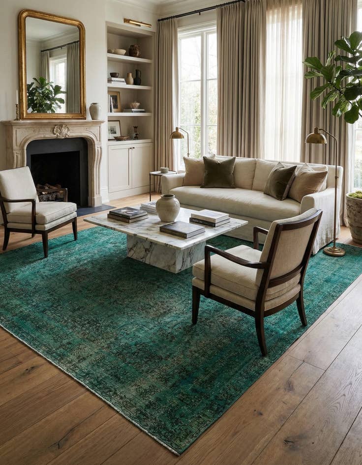 Detail image of 9' 8 x 13' 6  Hand Knotted Ultra Vintage Persian Wool Rug