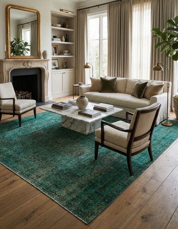 9' 8 x 13' 6 Hand Knotted Ultra Vintage Persian Wool Rug