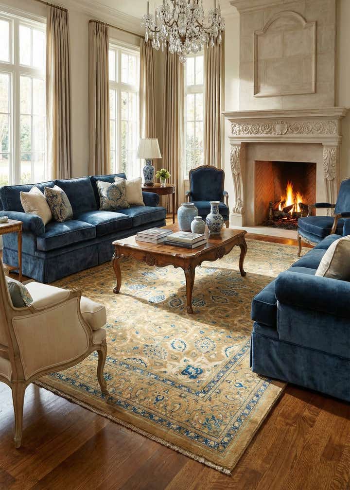 9' 9 x 13' 6 Hand Knotted Farahan Persian Wool Rug