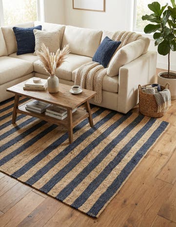 6' 1 x 9' Handmade Braided Jute Rug