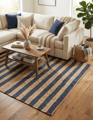 6' 1 x 9' Handmade Braided Jute Rug