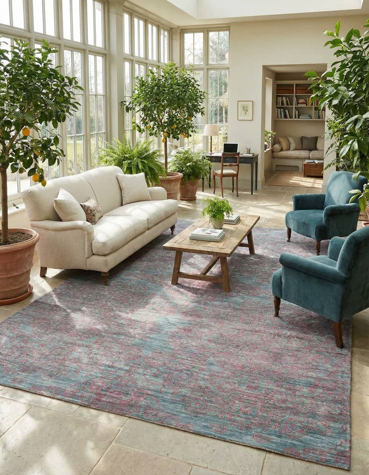 Detail image of 7' 11 x 10' 3 Modern Kamla Wool Rug