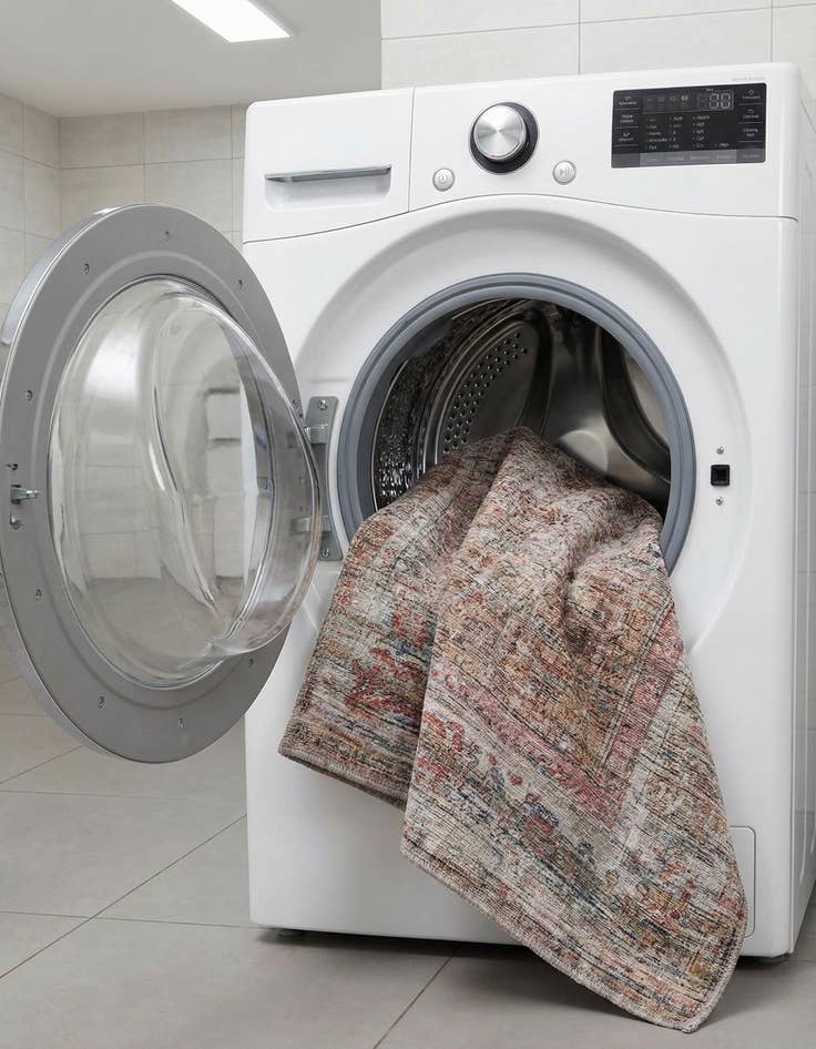 Detail image of 5' 3 x 5' 3  Washable Nostalgia Square Rug