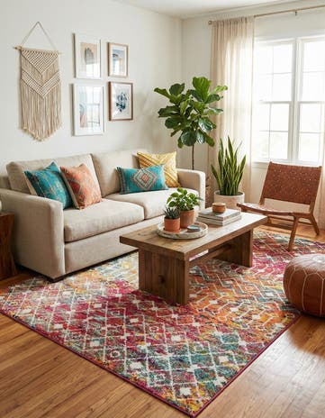 6' x 9' Moroccan Trellis Rug