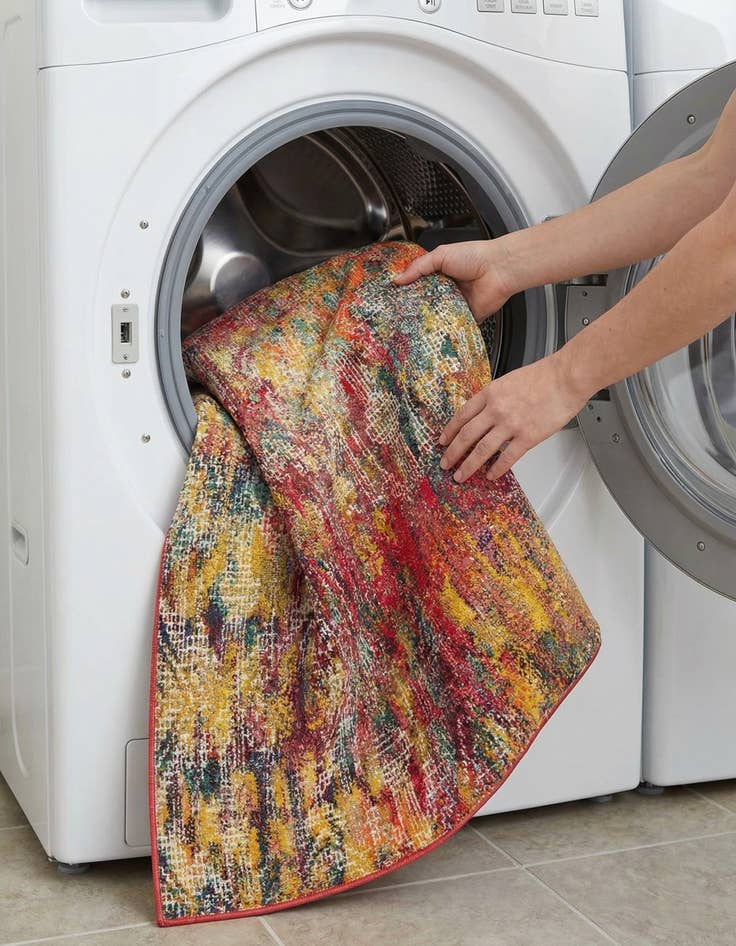 Detail image of  7' 10 x 10'  Washable Vivid Rug