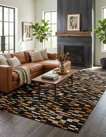 5' 2 x 8' Cowhide - Patchwork Rug