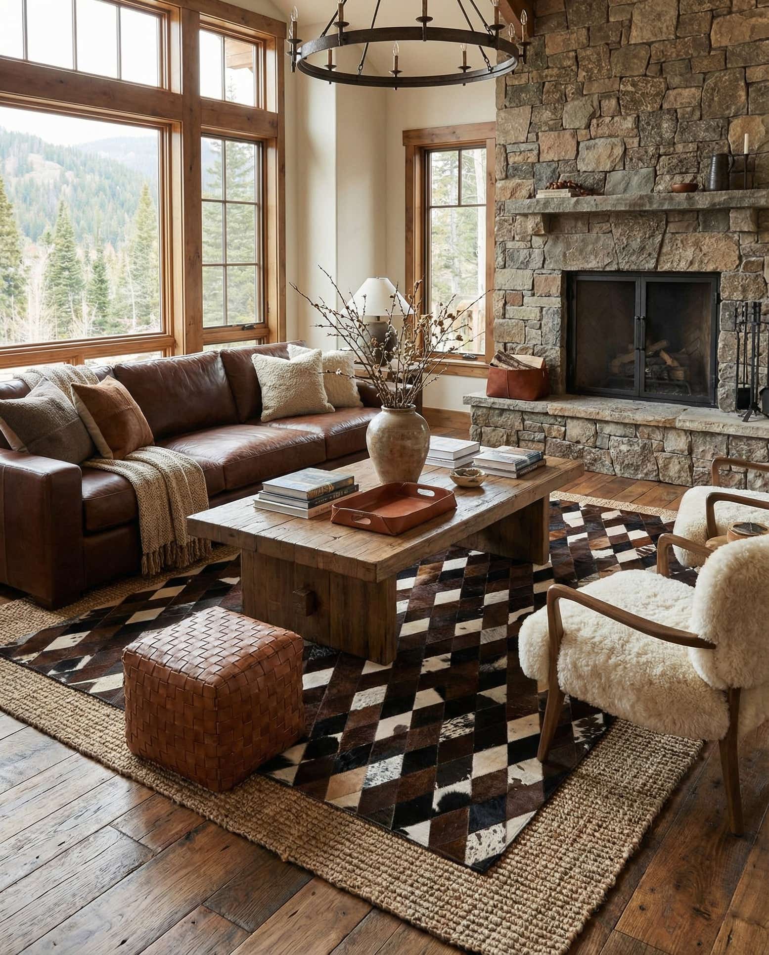 5' 9 x 8' Cowhide - Patchwork Rug