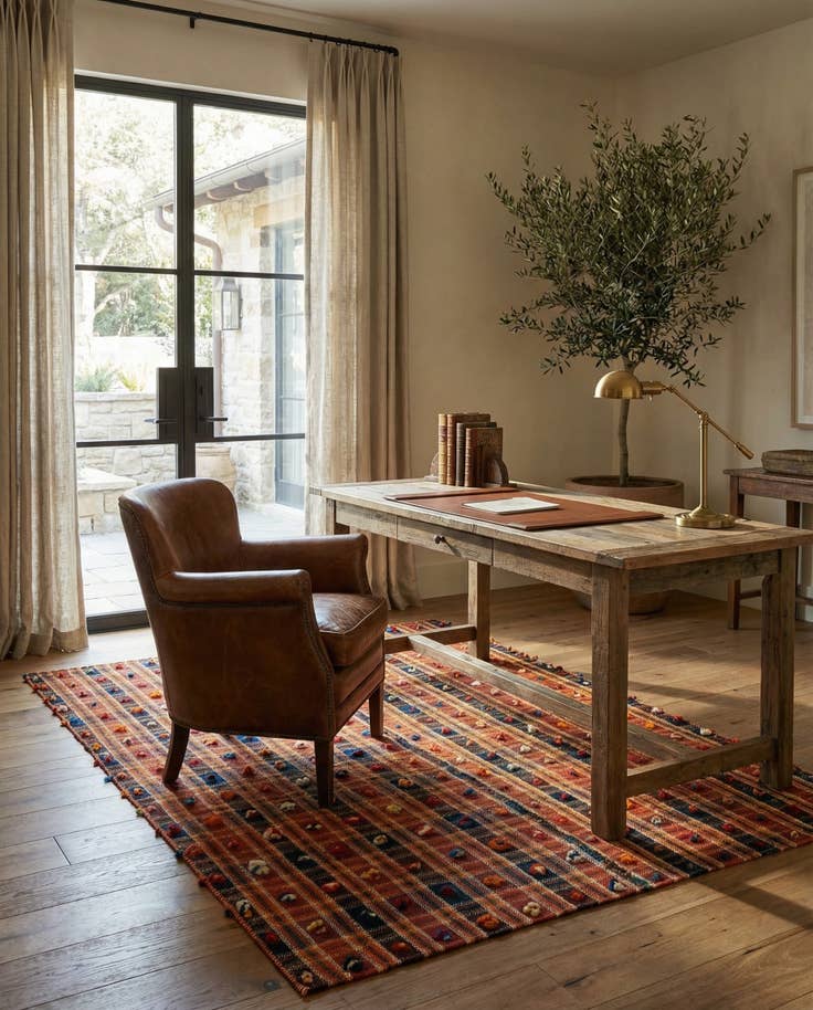 Detail image of 5' x 7' 5 Jajim Wool Rug