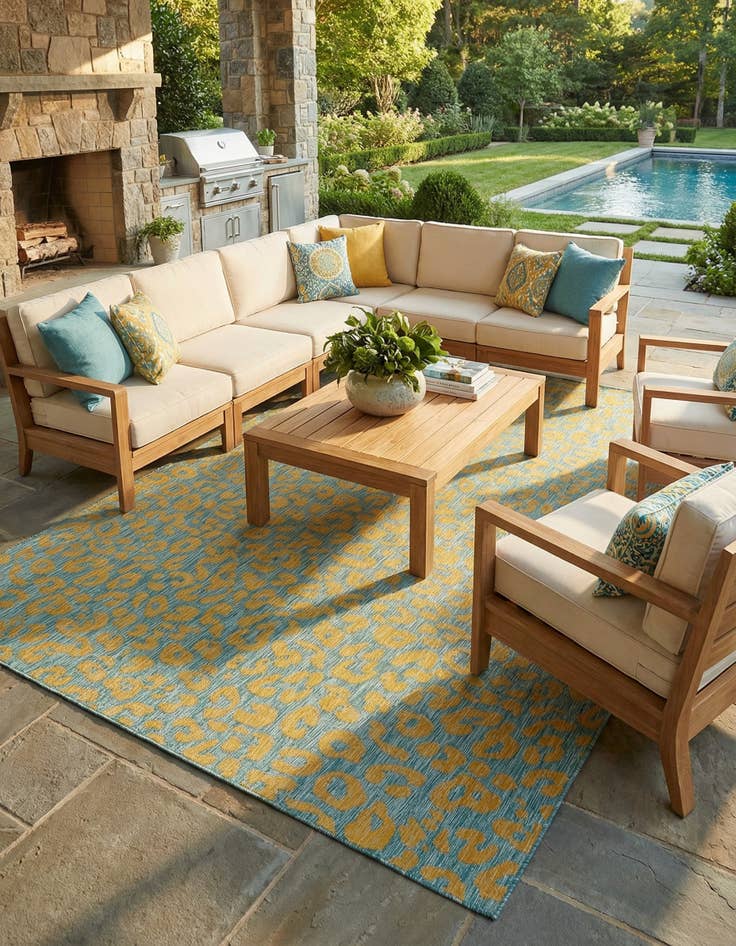 Detail image of  10' x 14'  Washable Safari Indoor / Outdoor Rug