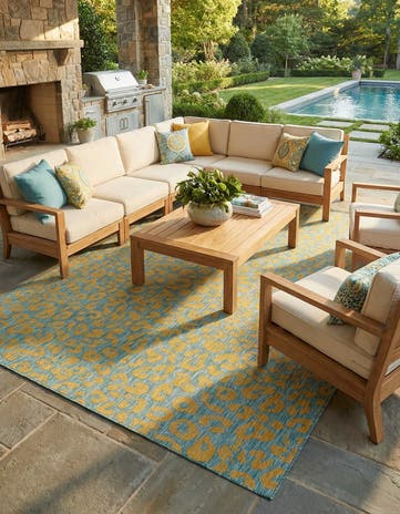 10' x 14' Easy-Clean Safari Indoor / Outdoor Rug