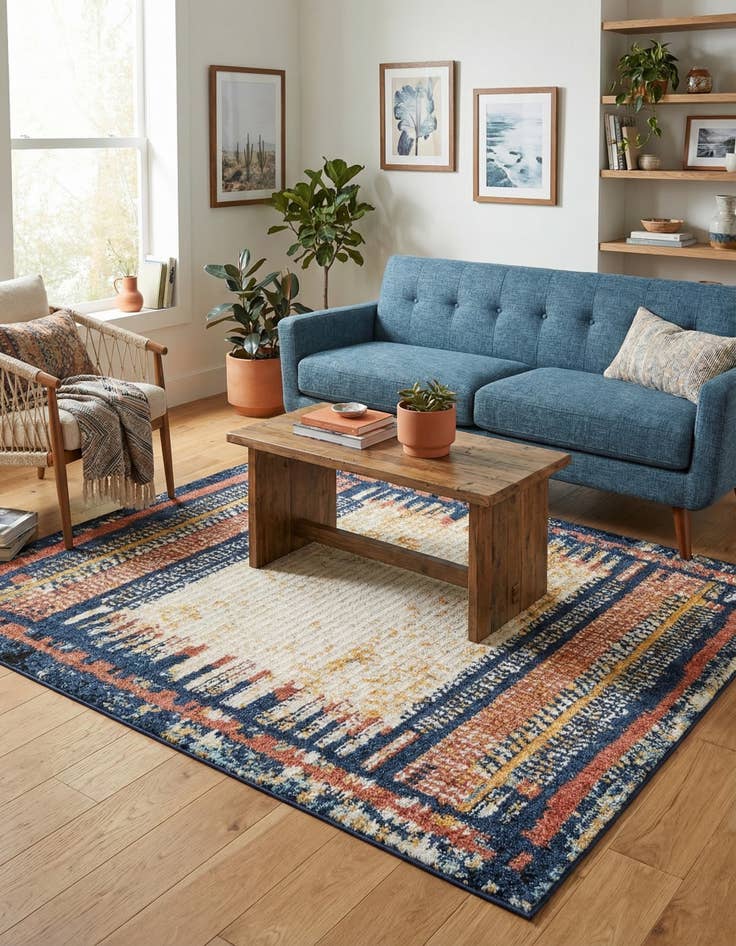 Detail image of  5' 3 x 5' 3 Tagine Square Rug