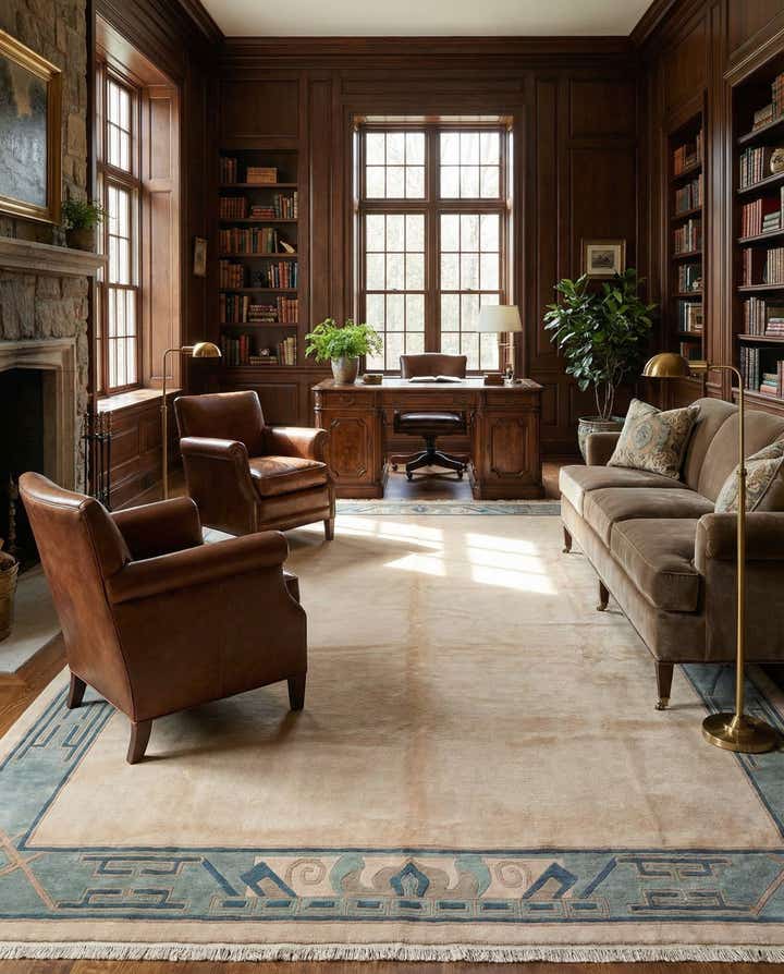 9' 10 x 13' 2 Hand Knotted Tibet Wool Rug