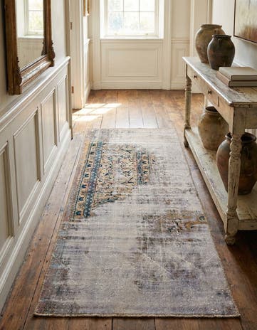 2' 8 x 5' 9 Hand Knotted Ultra Vintage Persian Wool Runner Rug