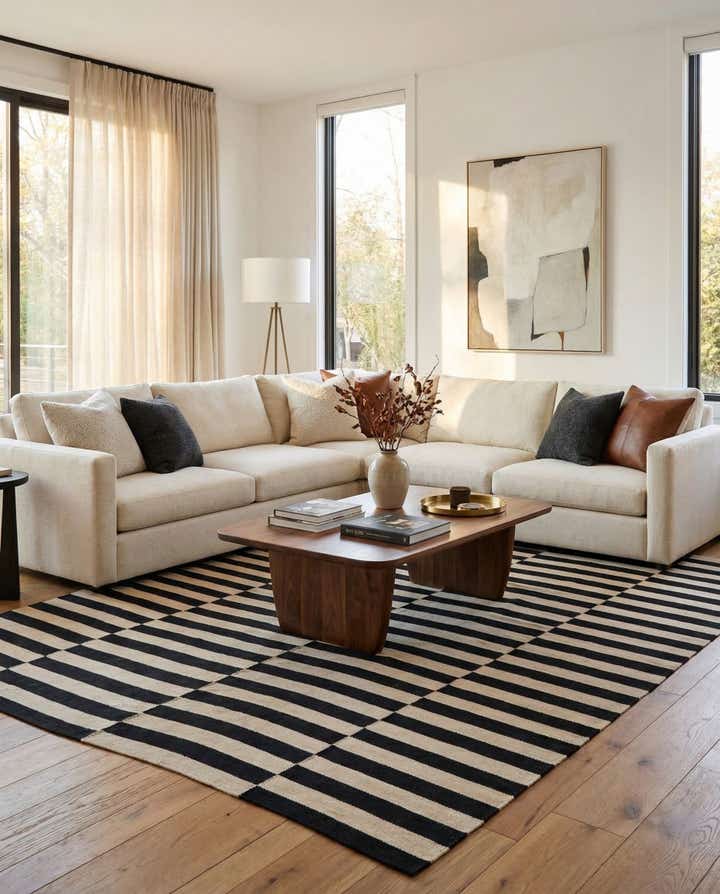 200cm x 285cm Hand Woven Kilim Modern Wool Rug