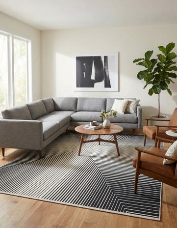 Black and White Milano Rug