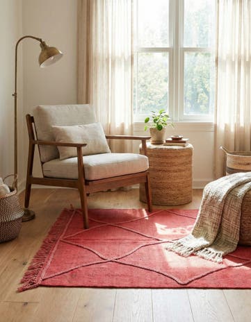3' 4 x 4' 8 Hand Woven Kilim Modern Wool Rug
