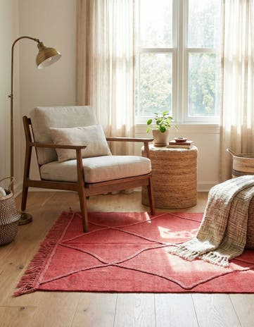 3' 4 x 4' 8 Hand Woven Kilim Modern Wool Rug
