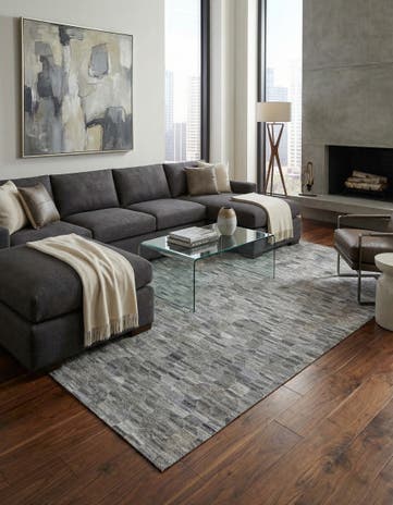 5' 1 x 8' 2 Cowhide Rug