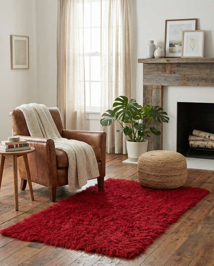 2' 4 x 4' 4 Hand Knotted Moroccan Wool Rug