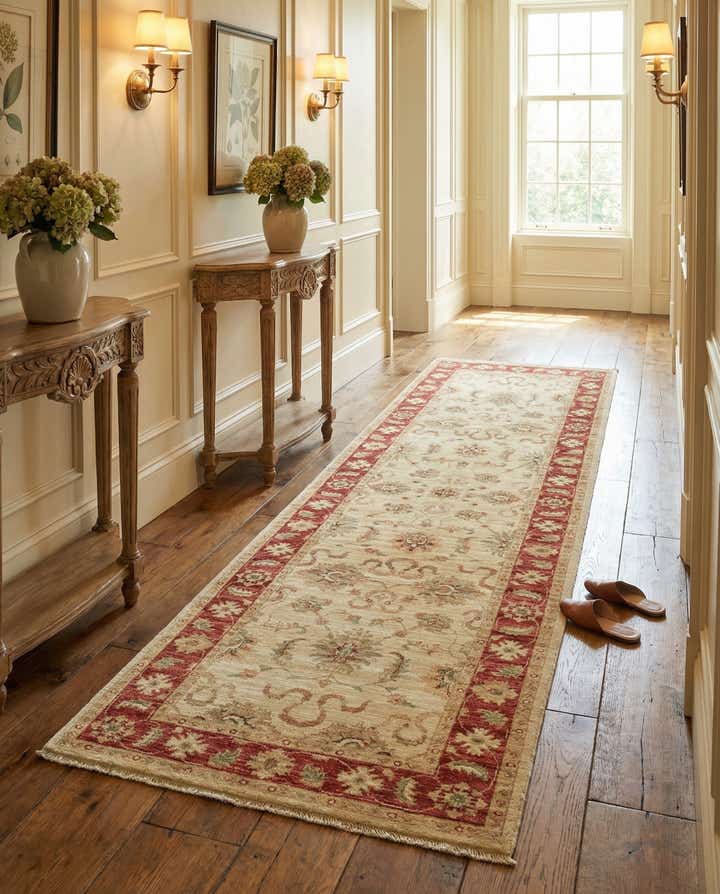 3' x 9' 7 Hand Knotted Peshawar Ziegler Runner Rug
