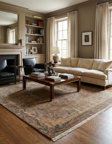 8' 4 x 8' 5 Hand Knotted Tibet Wool Square Rug