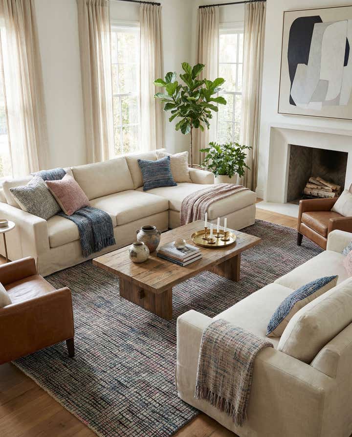 6' 5 x 10' 3 Hand Knotted Darya Wool Rug