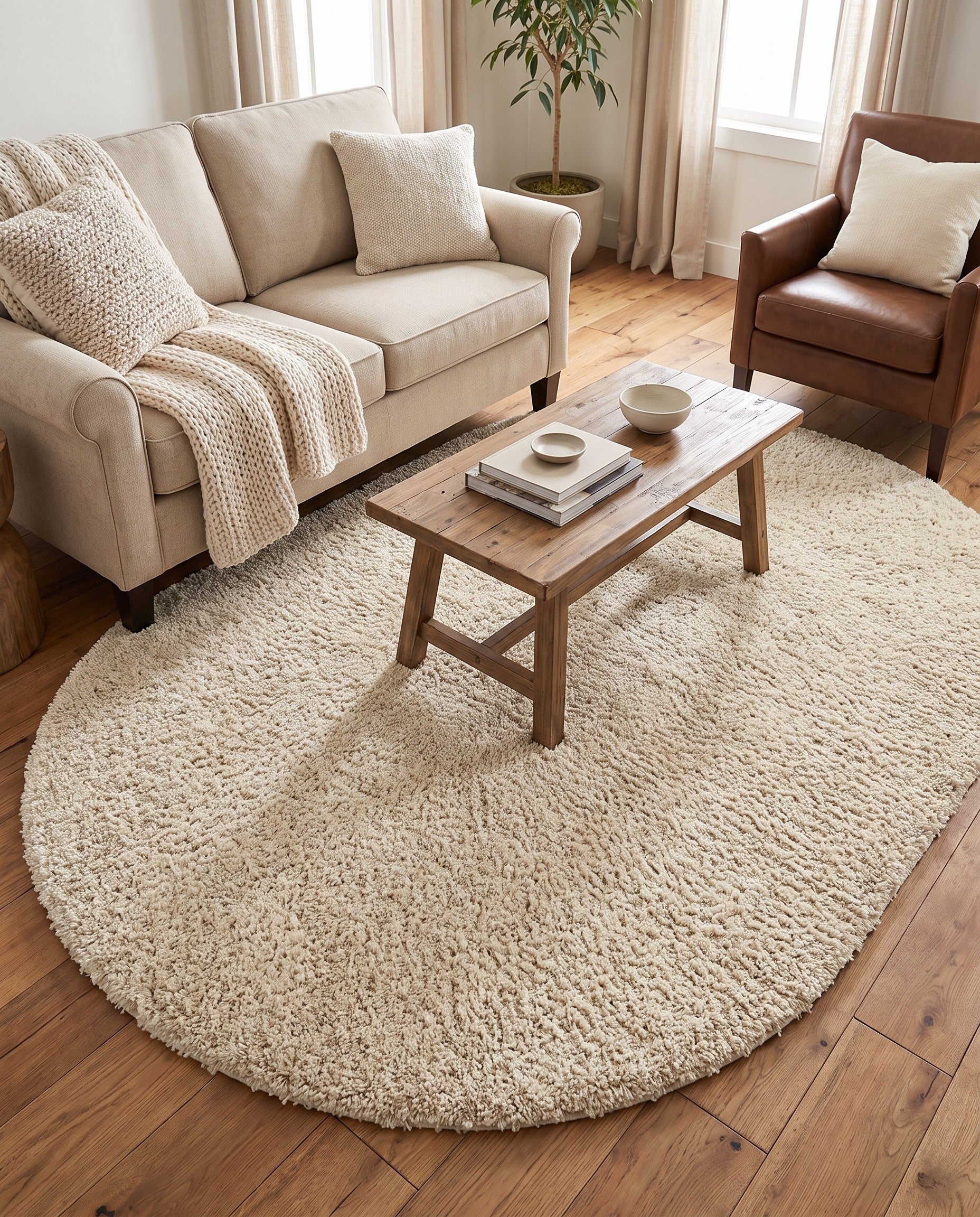 5' 3 x 8' Zermatt Shag Oval Rug