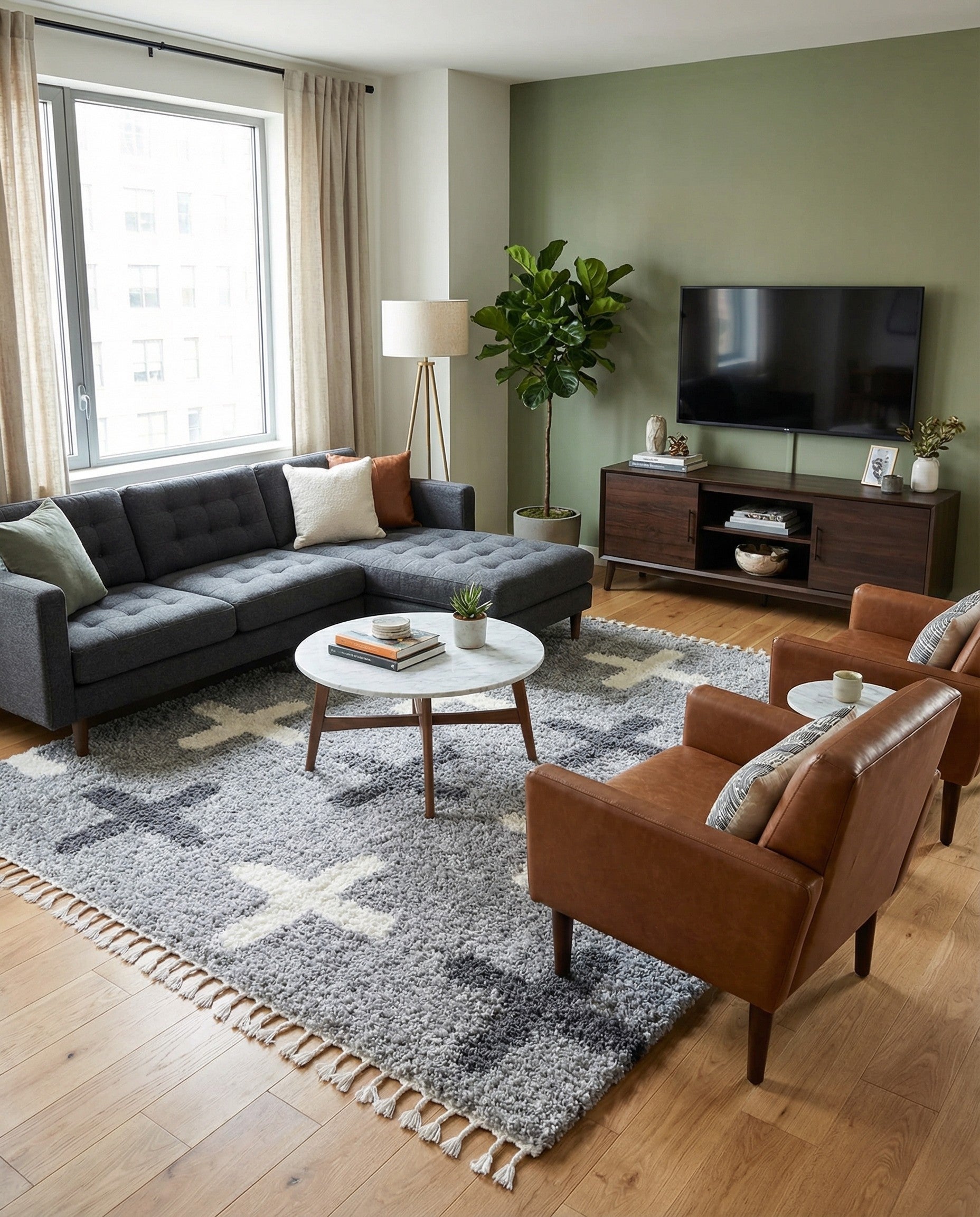  8' x 8' Athena Shag Square Rug