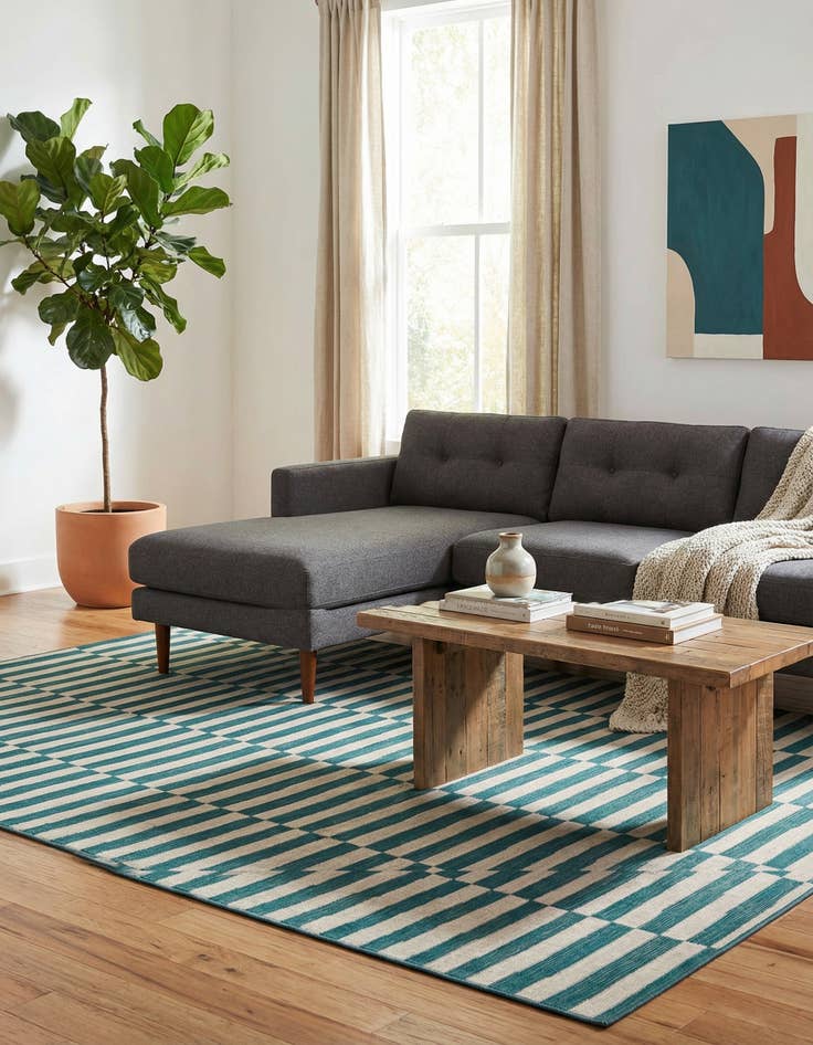 Detail image of 5' 3 x 8' Tribeca Rug