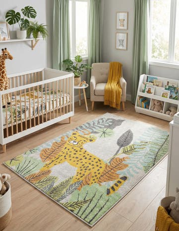 4' x 6' Leopard Whimsy Kids Rug