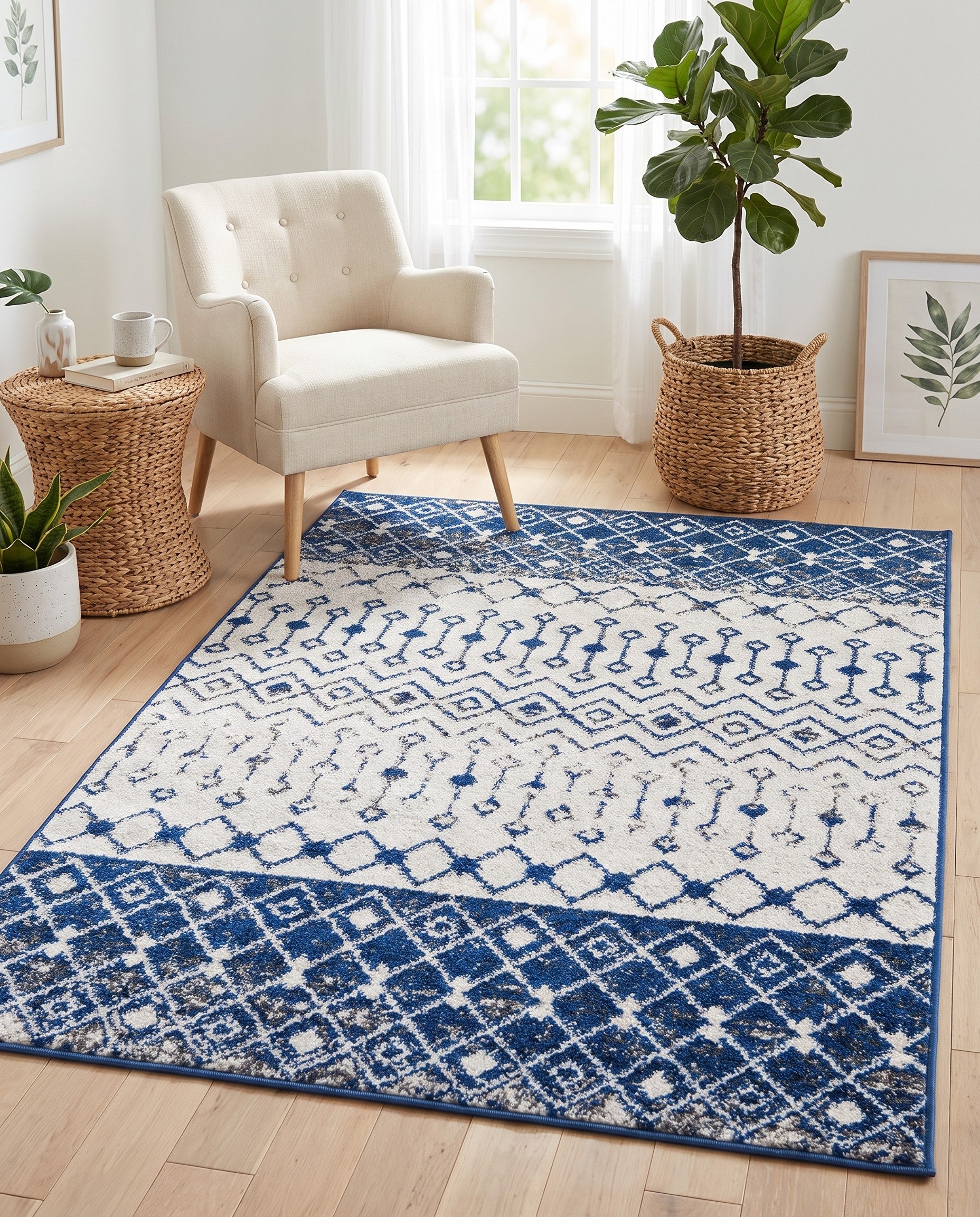 4' x 6' Moroccan Trellis Rug