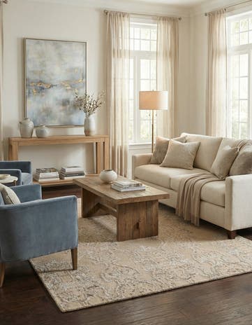 5' x 7' Hand Knotted Luna Rug