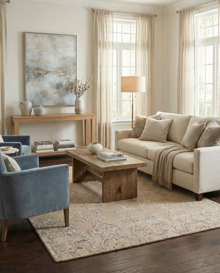 5' x 7' Hand Knotted Luna Rug