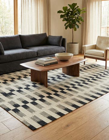 6' x 7' 7 Hand Woven Kilim Modern Wool Rug