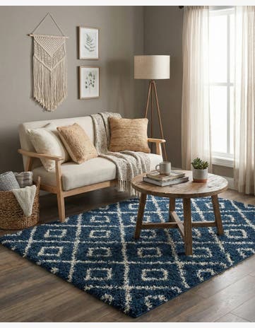 4' x 6' Trellis Shag Rug