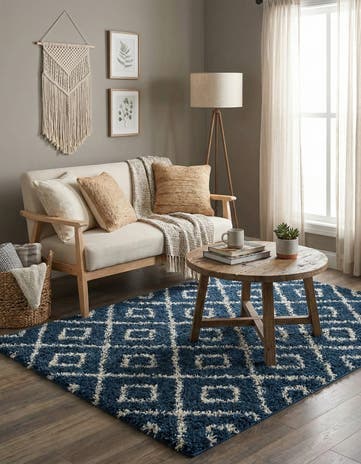4' x 6' Lattice Shag Rug