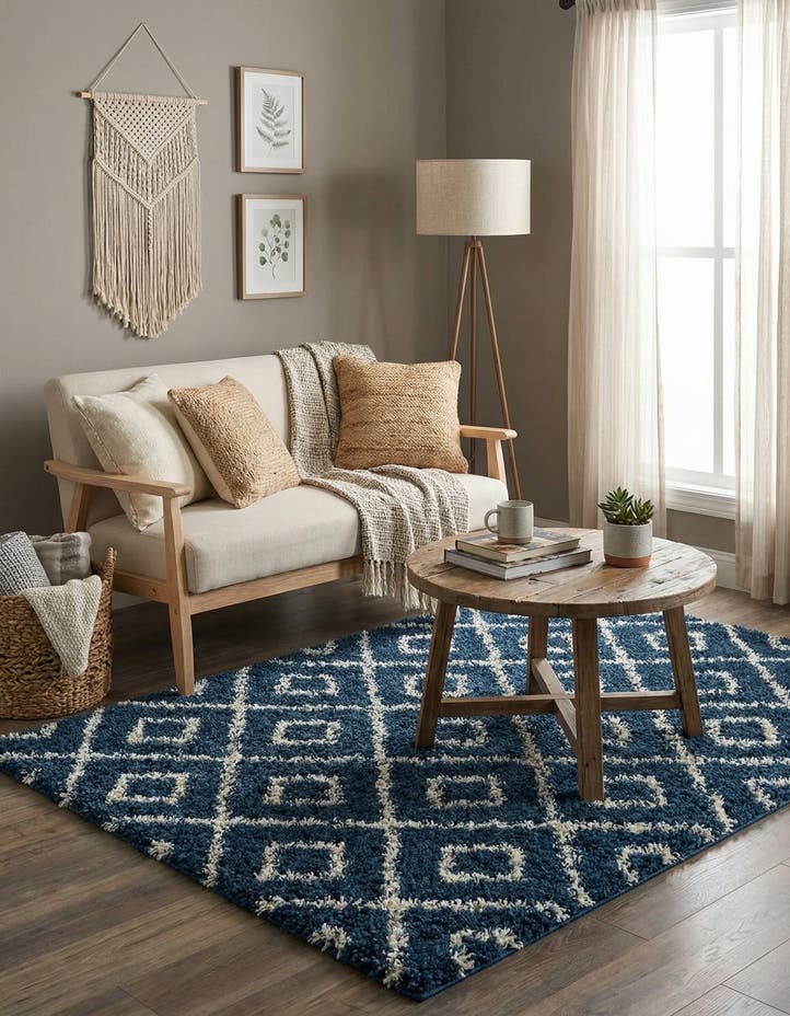 4' x 6' Lattice Shag Rug