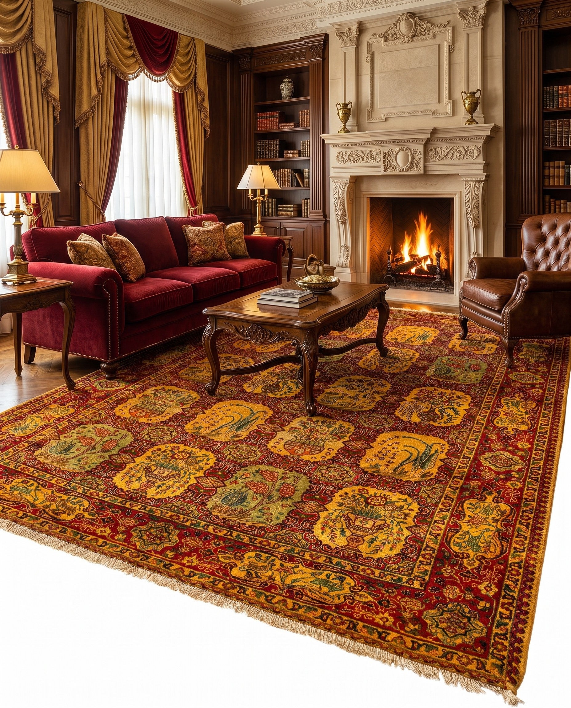 8' x 11' 1 Tabriz Wool Rug