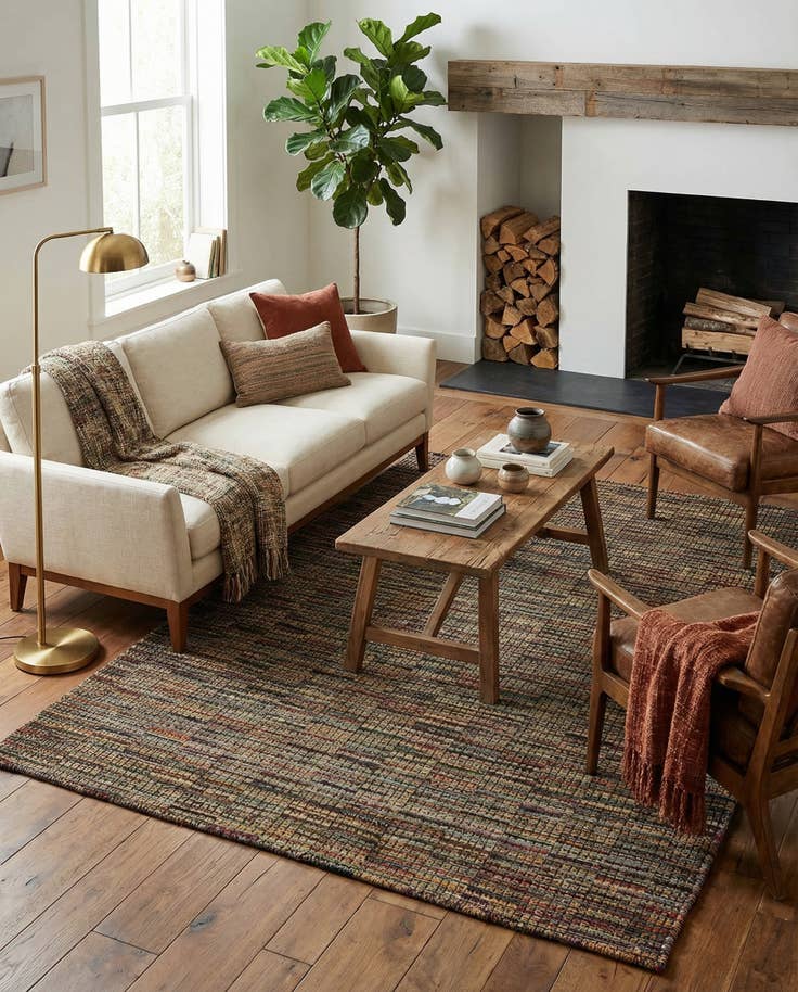 Detail image of 5' 4 x 7' 10 Hand Knotted Moroccan Wool Rug