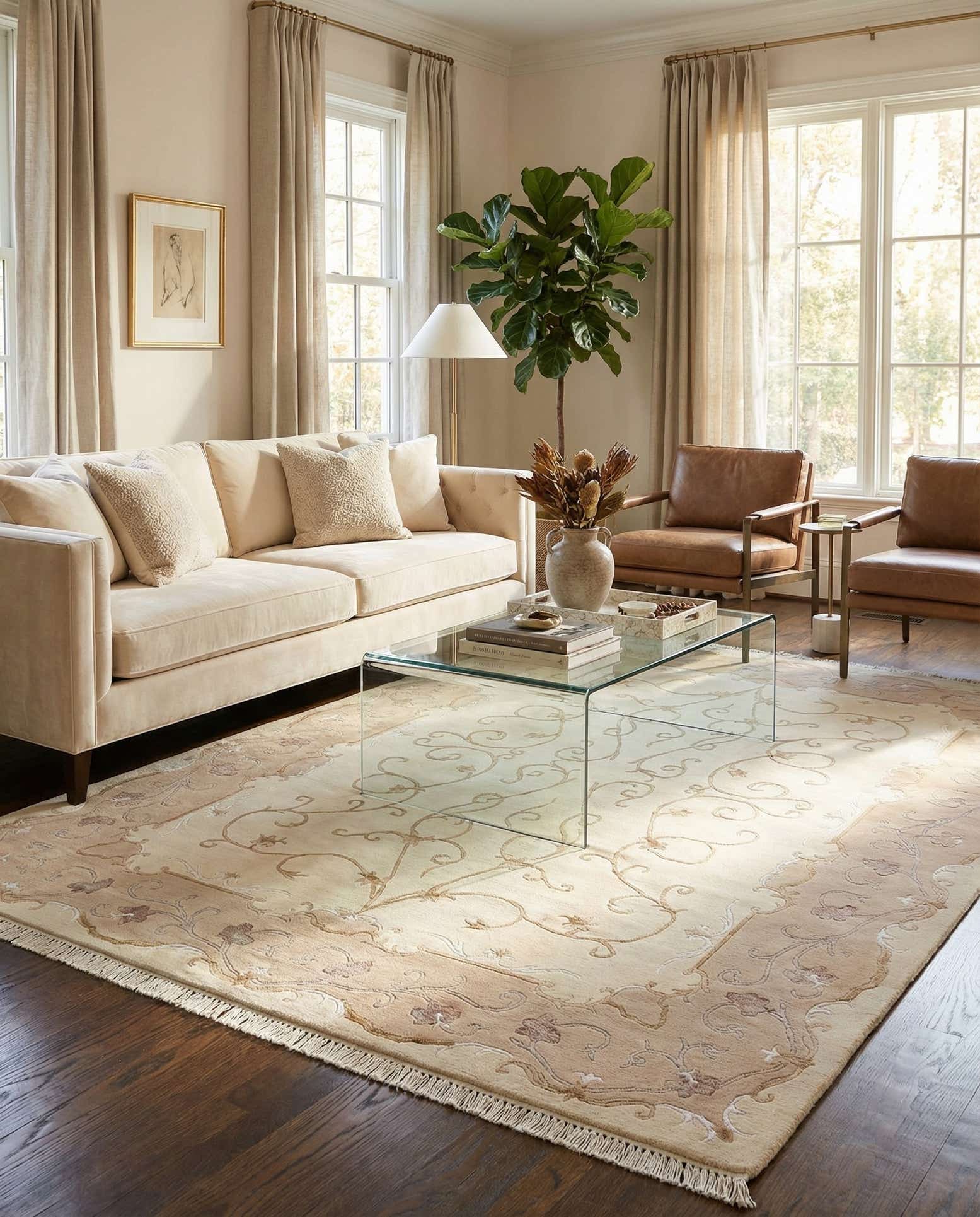 5' 7 x 7' 9 Hand Knotted Darya Wool Rug