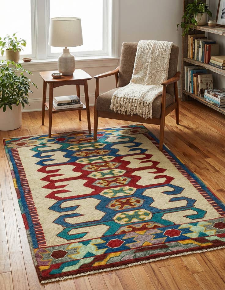 Detail image of 3' 2 x 4' 8  Hand Knotted Balouch Rug